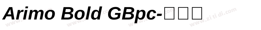 Arimo Bold GBpc字体转换